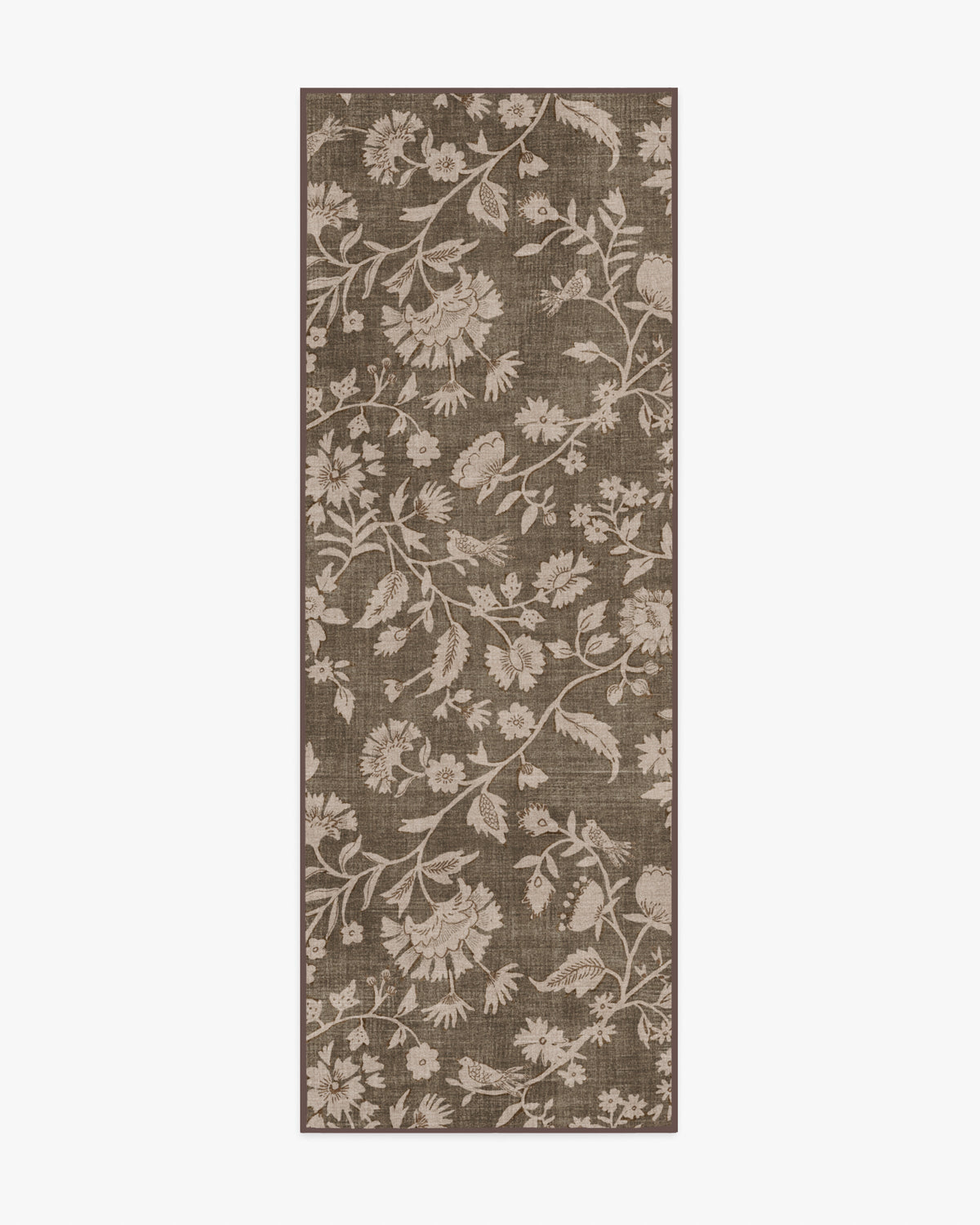 Brenna — Halı, Kahverengi ve Vizon, RUNNER, beyaz zemin, 2x7