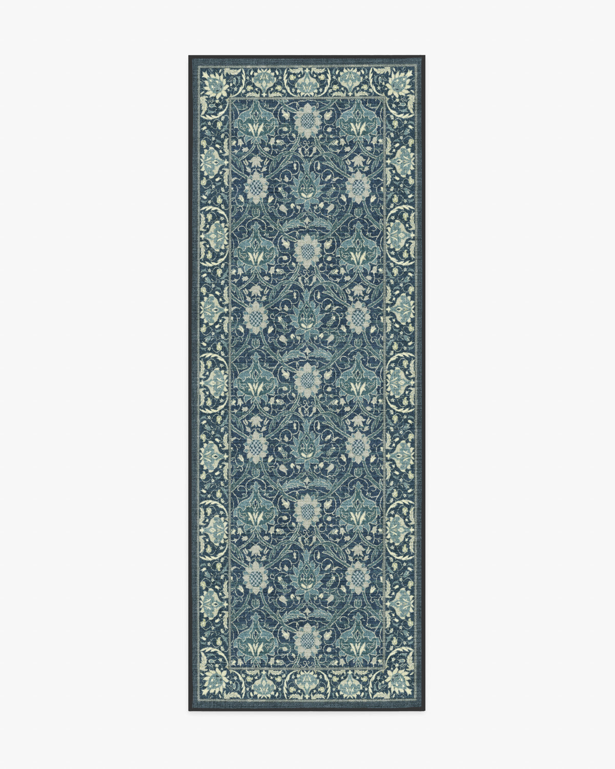 Morris And Co Montreal — Halı, Safir Mavi, RUNNER, beyaz zemin, 2x7