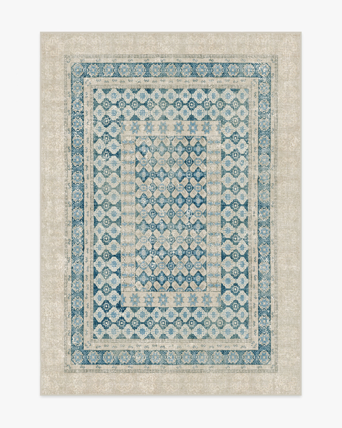 Cyrus — Halı, Nötr Mavi, AREA, beyaz zemin, 5x7