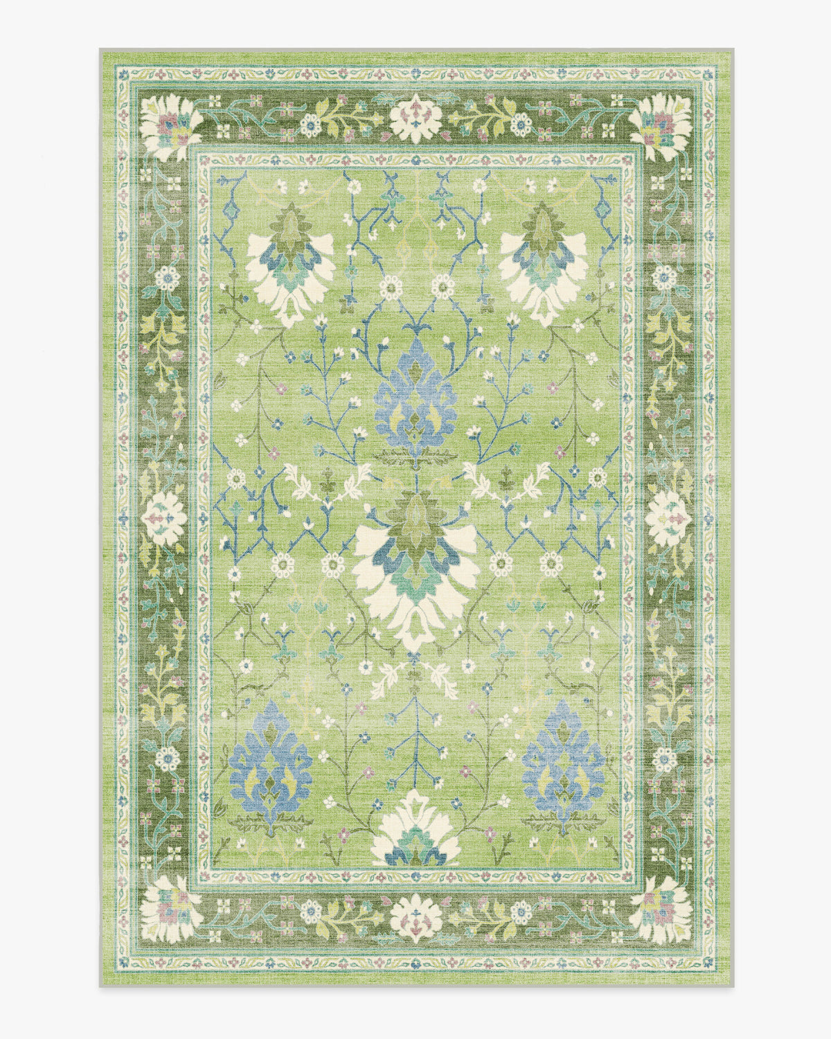 Serafina — Halı, Yeşil, AREA, beyaz zemin, 6x9