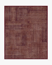 Linear Oasis — Halı, Pas Kırmızı, AREA, beyaz zemin, 8x10