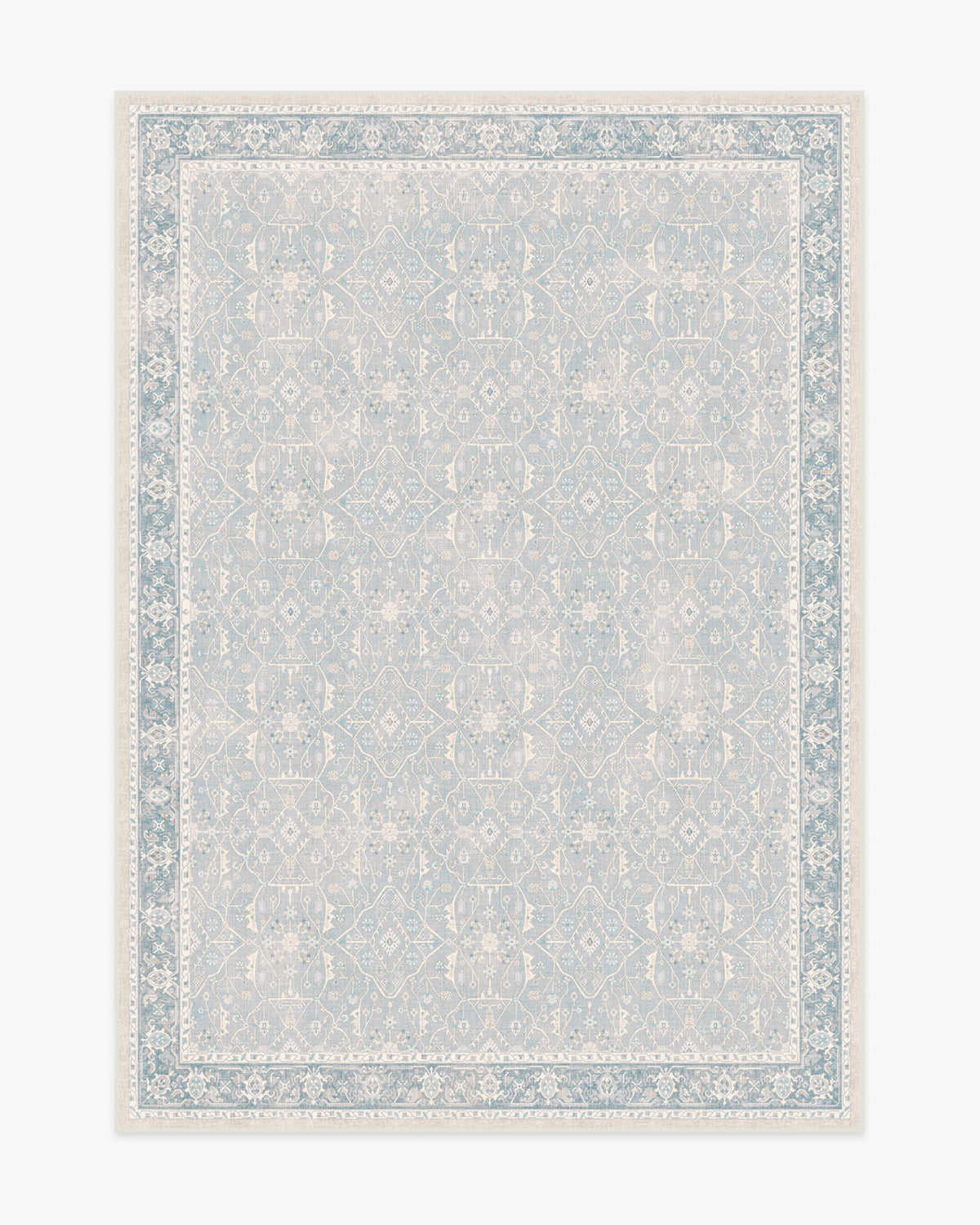 Celestine — Halı, Yumuşak Mavi, AREA, beyaz zemin, 5x7