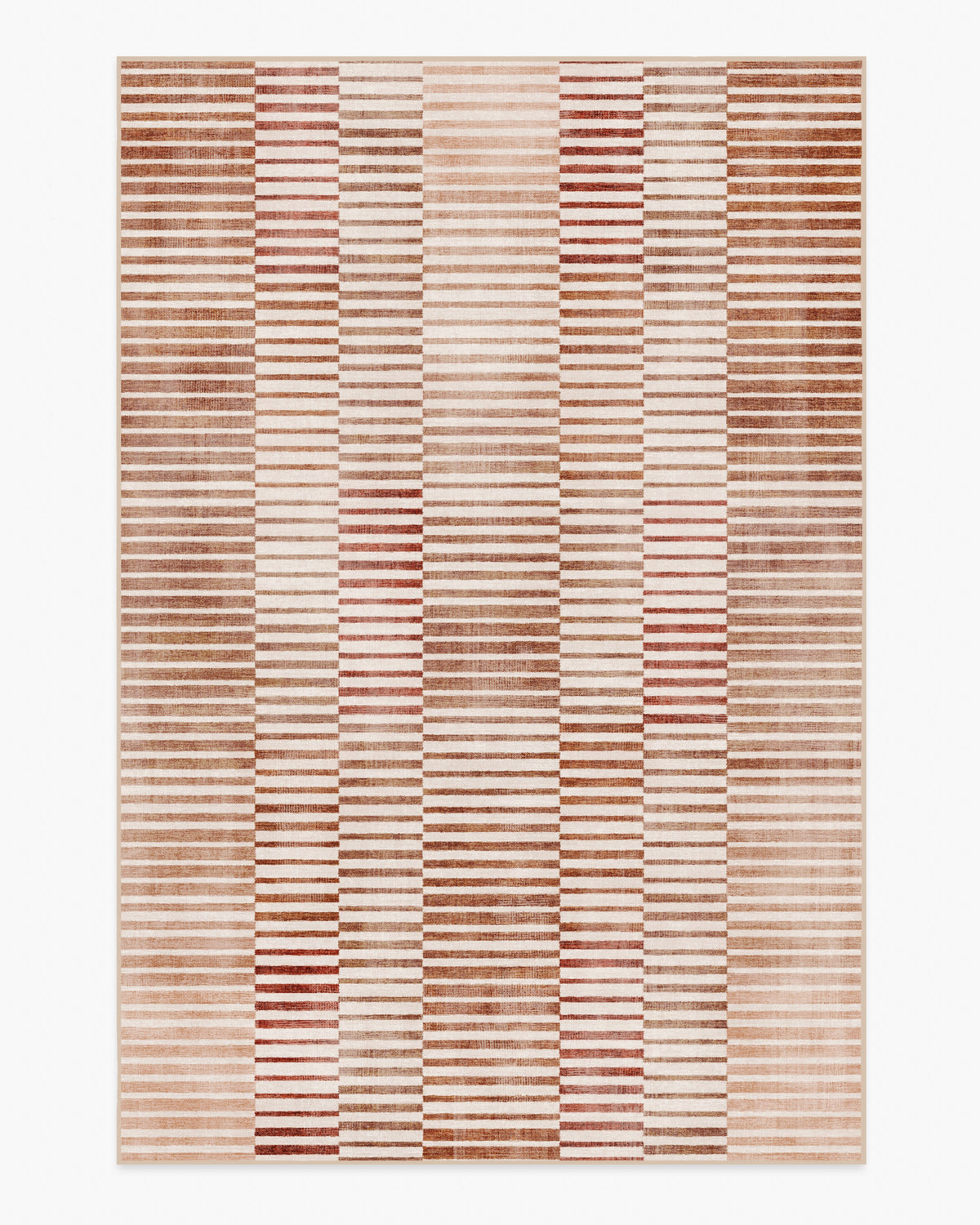 Shadow Stripe — Halı, Terracotta, AREA, beyaz zemin, 6x9