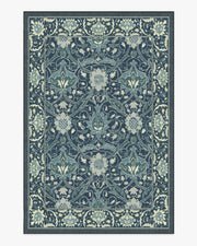 Morris And Co Montreal — Halı, Safir Mavi, AREA, beyaz zemin, 6x9