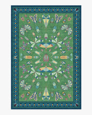 Flutterby — Halı, Yeşil Safir, AREA, beyaz zemin, 6x9