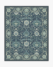Morris And Co Montreal — Halı, Safir Mavi, AREA, beyaz zemin, 8x10