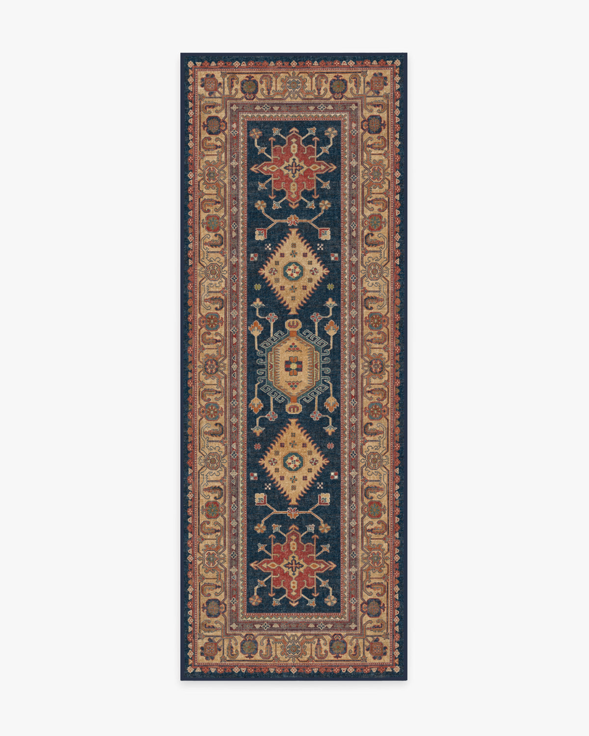 Cambria — Halı, Safir, RUNNER, beyaz zemin, 2x7