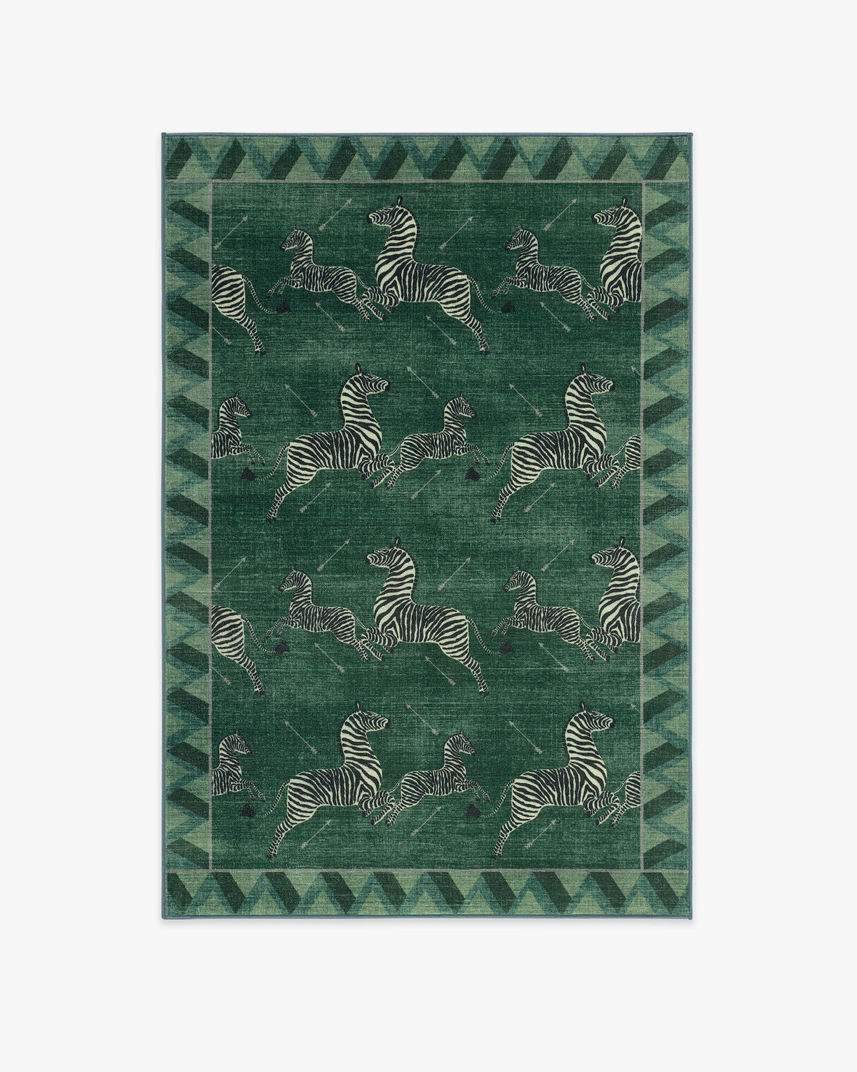 Zebras — Halı, Yeşil, AREA, beyaz zemin, 4x6
