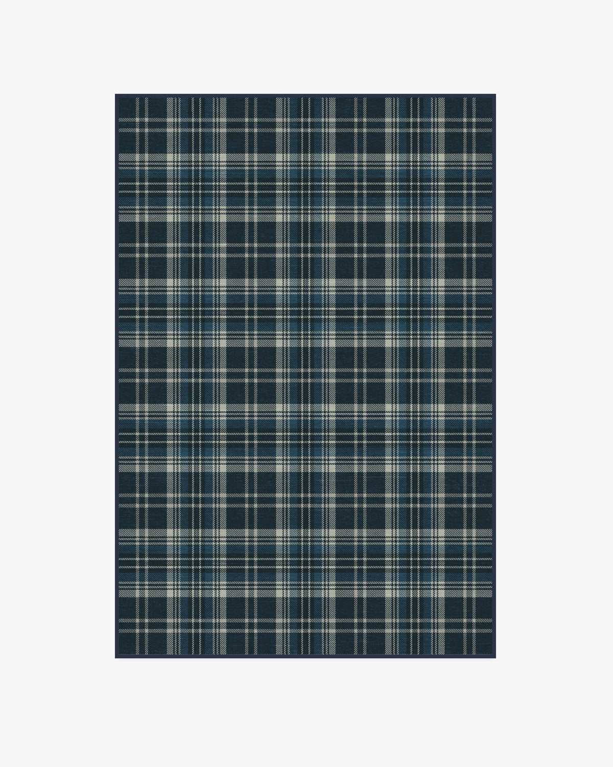 Dress Stewart Tartan — Halı, Lacivert, AREA, beyaz zemin, 4x6