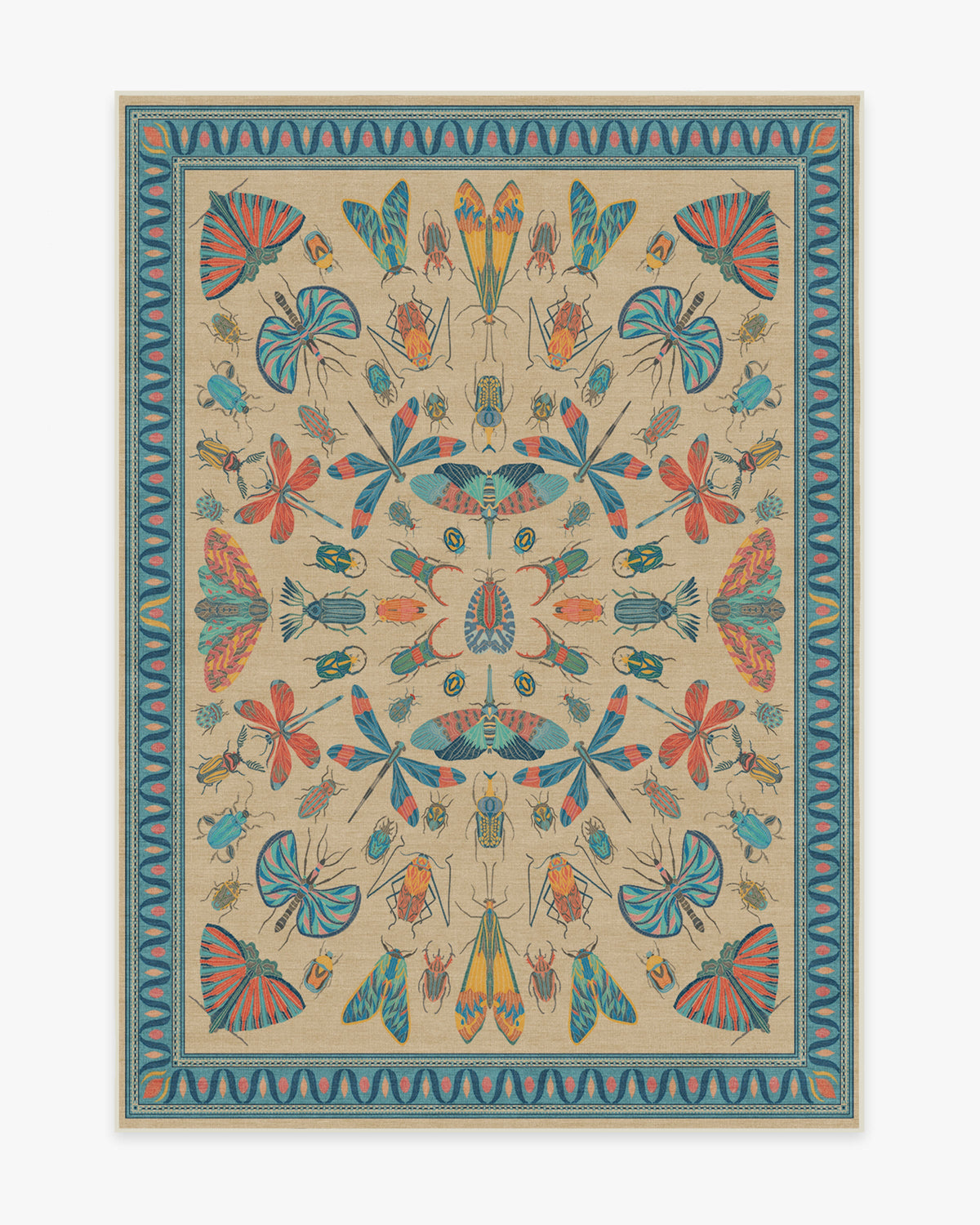 Flutterby — Halı, Çok Renkli, AREA, beyaz zemin, 5x7