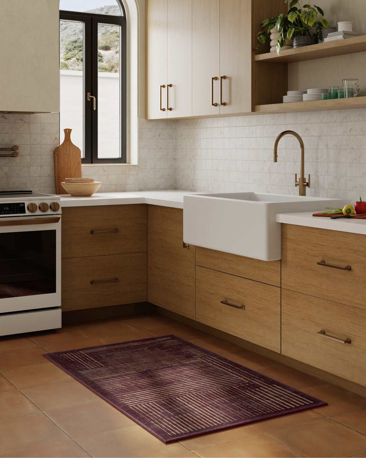 Linear Oasis — Halı, Pas Kırmızı, AREA, yaşam alanı, 3x5
