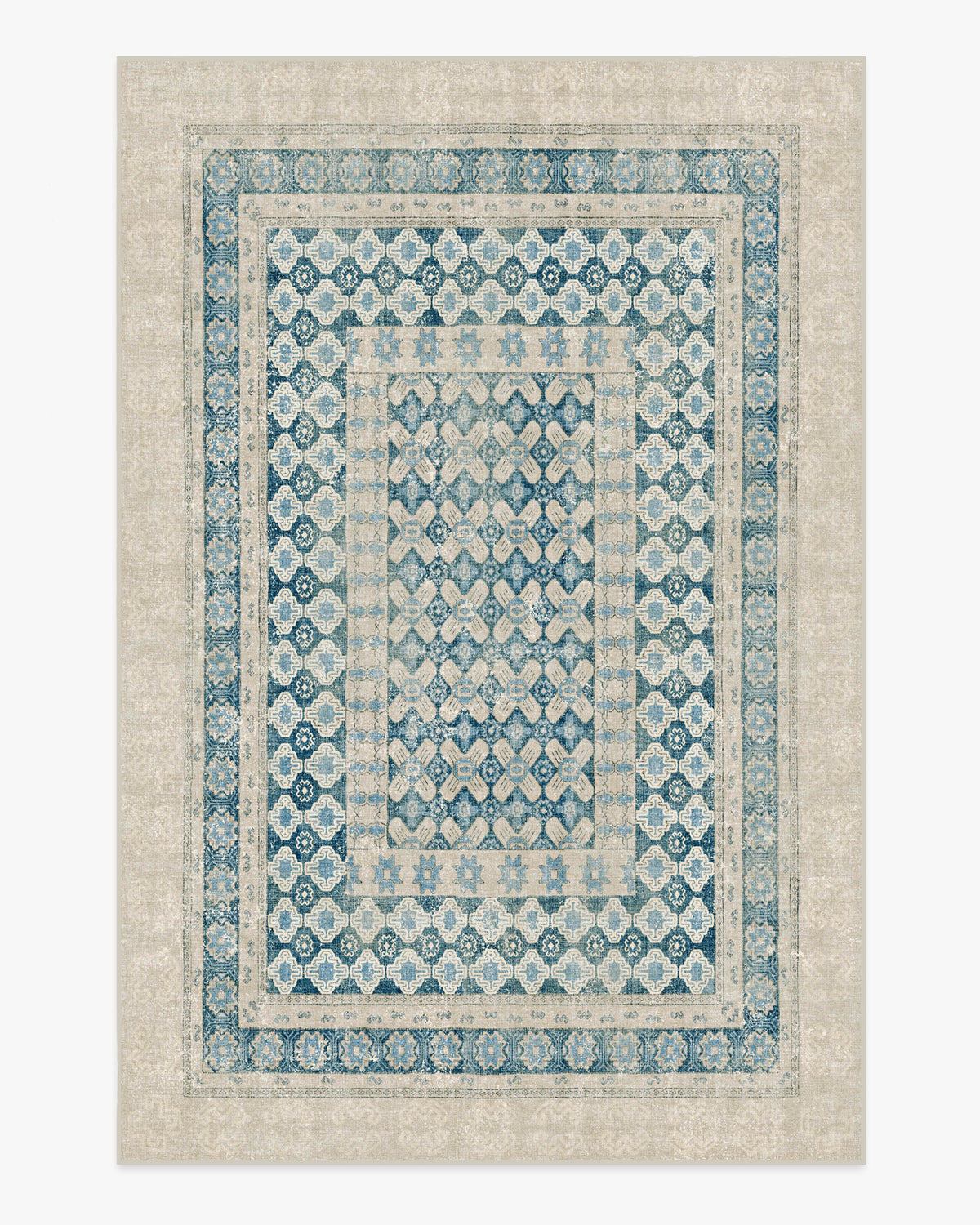 Cyrus — Halı, Nötr Mavi, AREA, beyaz zemin, 6x9