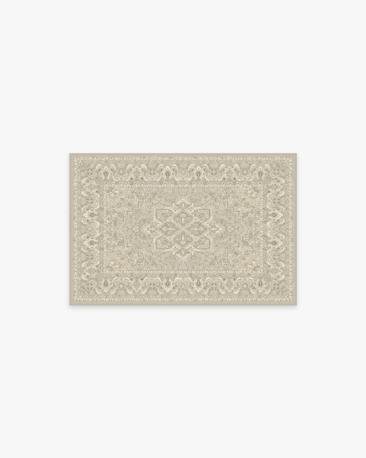 Hendesi Heriz — Halı, Krem, AREA, beyaz zemin, 2x3
