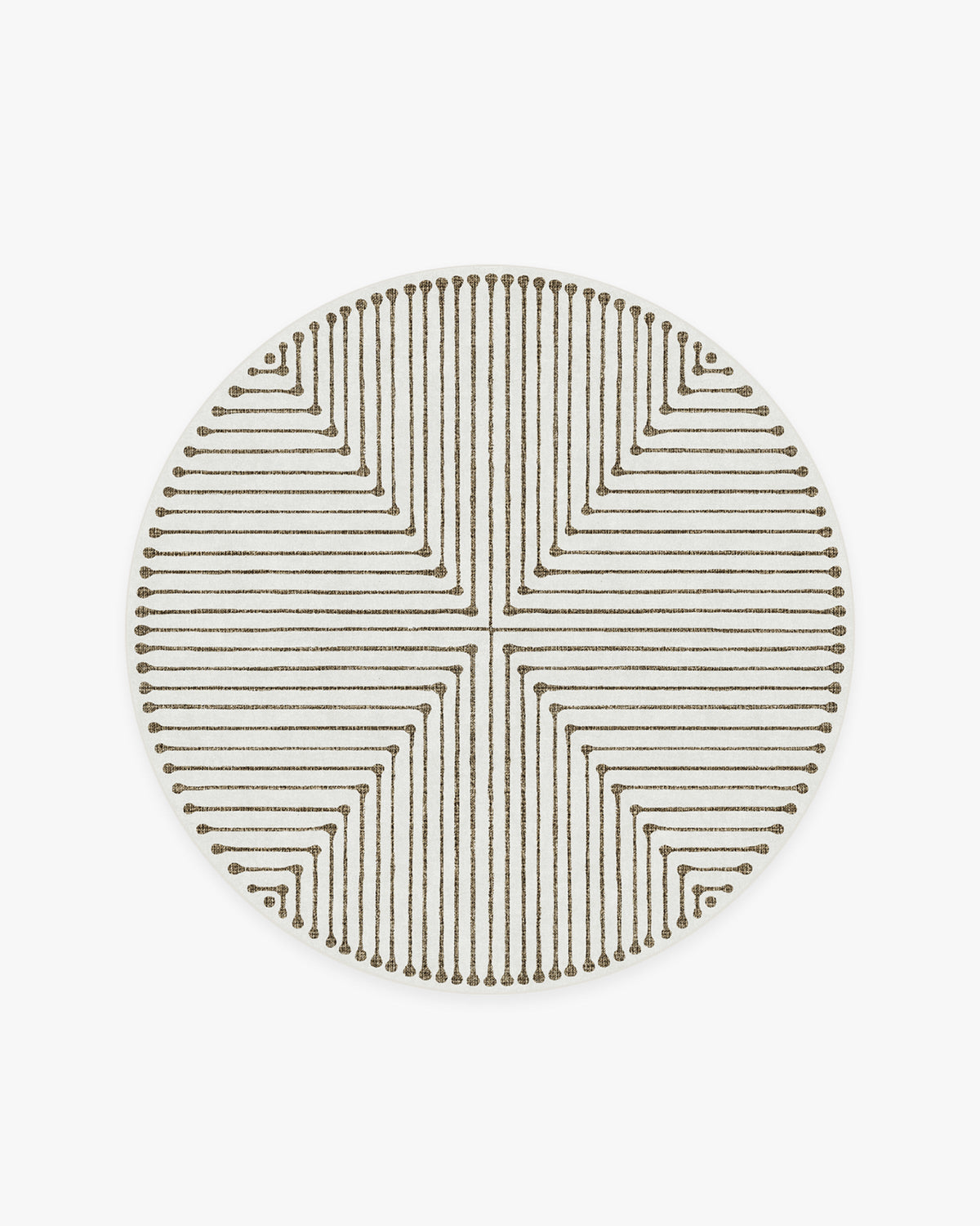 Inkdrop — Halı, Deve Tüyü Fildişi, ROUND, beyaz zemin, 6R