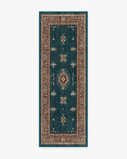 Verena — Halı, Turkuaz Mavi, RUNNER, beyaz zemin, 2x7