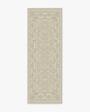 Hendesi Heriz — Halı, Krem, RUNNER, beyaz zemin, 2x7
