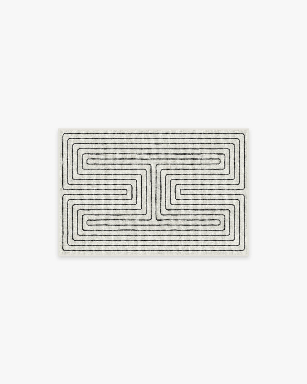 Labyrinth — Halı, Siyah Fildişi, AREA, beyaz zemin, 2x3