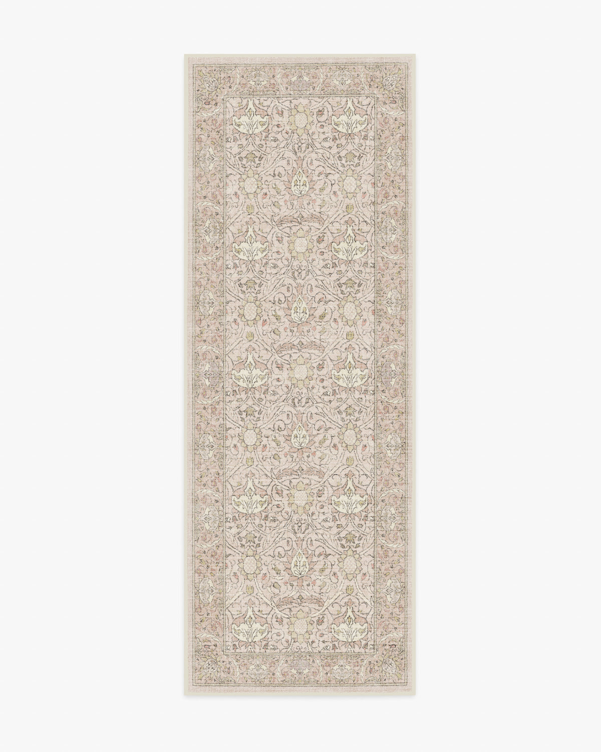 Morris And Co Montreal — Halı, Yumuşak Pembe, RUNNER, beyaz zemin, 2x7