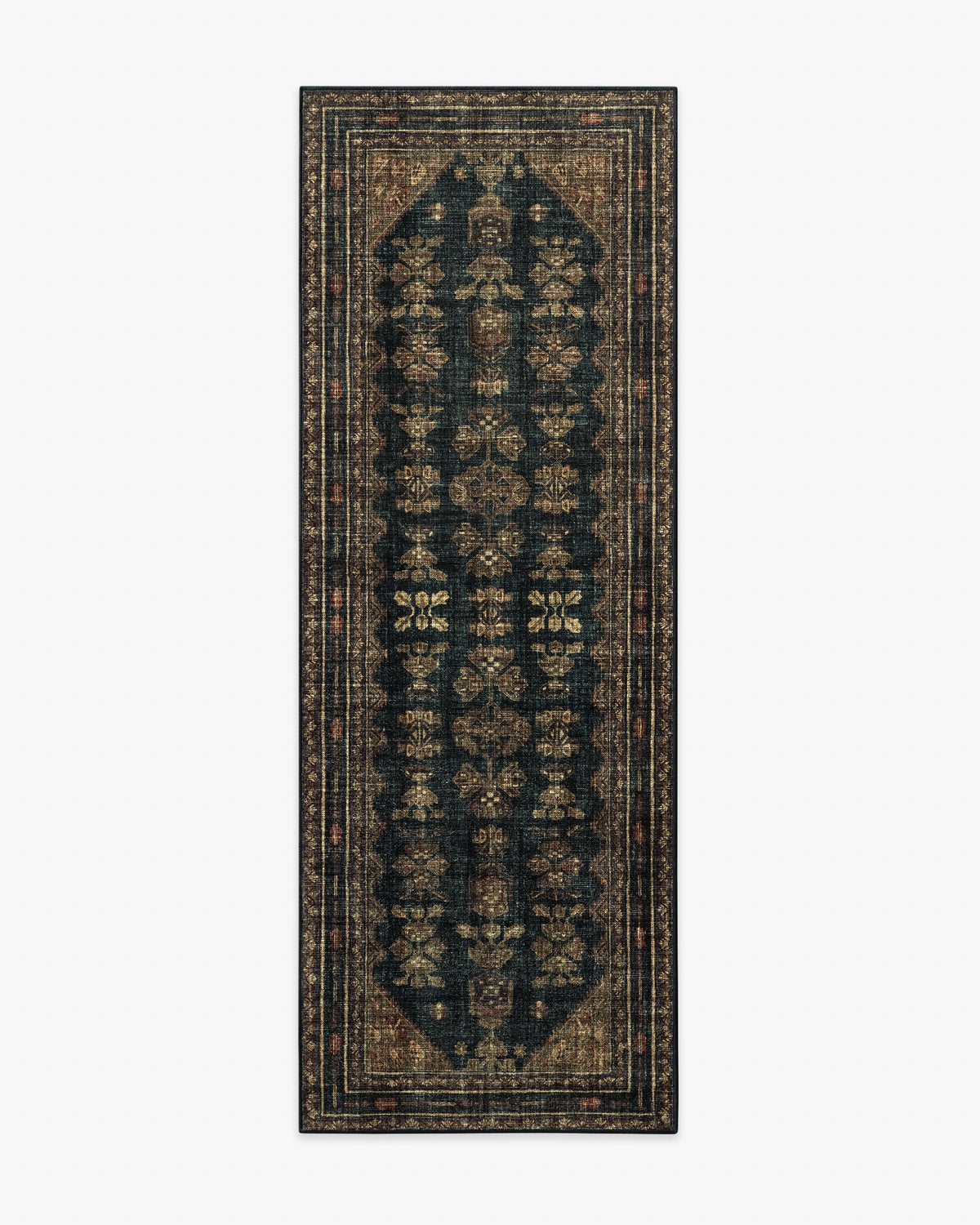 Pradera — Halı, Soft Siyah Kahverengi, RUNNER, beyaz zemin, 2x7