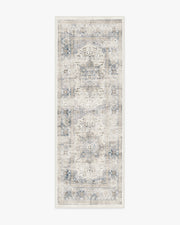 Sarrah — Halı, Quartz Mavi, RUNNER, beyaz zemin, 2x7