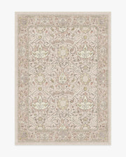 Morris And Co Montreal — Halı, Yumuşak Pembe, AREA, beyaz zemin, 5x7