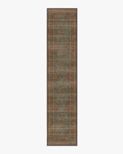 Rowan — Halı, Turkuaz Mavi Bakır, RUNNER, beyaz zemin, 2x12