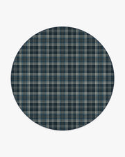 Dress Stewart Tartan — Halı, Lacivert, ROUND, beyaz zemin, 8R