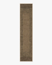 Fernanda — Halı, Siyah Taba, RUNNER, beyaz zemin, 2x12