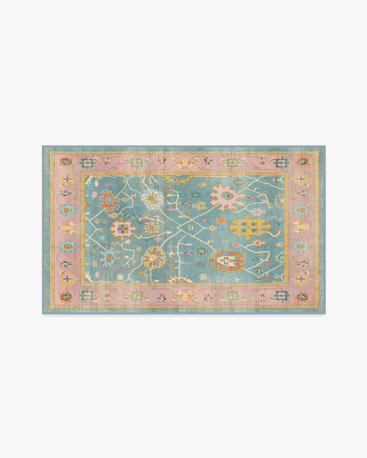 Jemima — Halı, Çok Renkli, AREA, beyaz zemin, 3x5