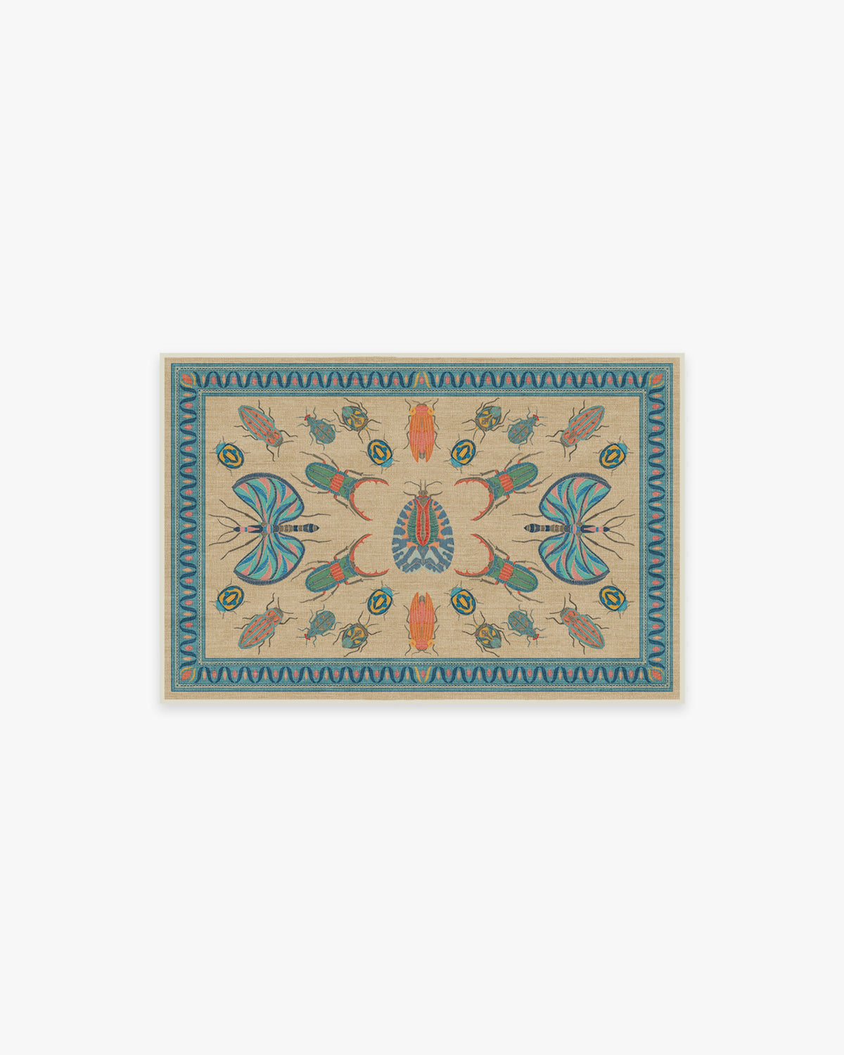 Flutterby — Halı, Çok Renkli, AREA, beyaz zemin, 2x3
