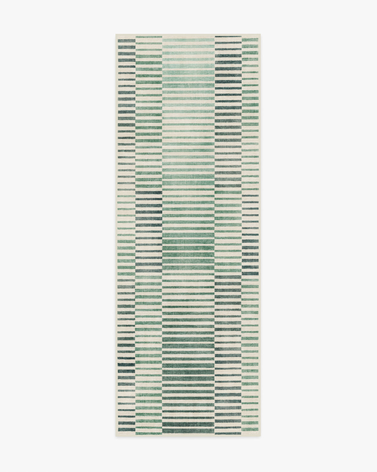Shadow Stripe — Halı, Yeşil, RUNNER, beyaz zemin, 2x7