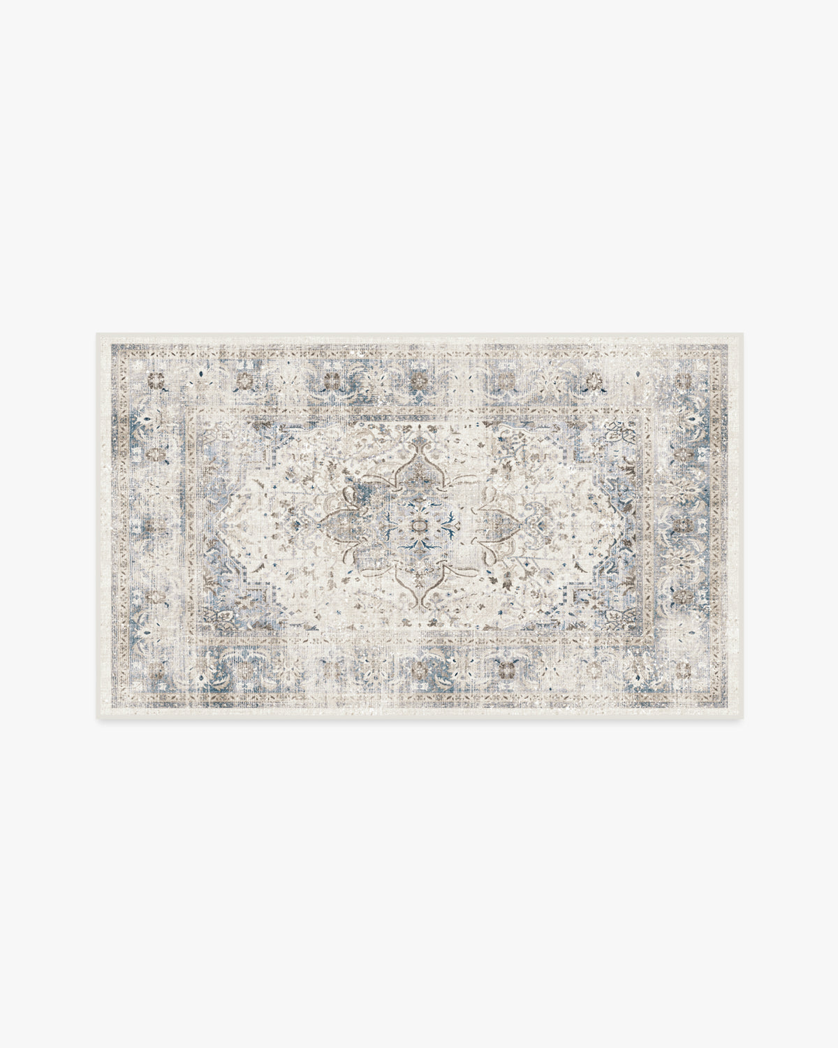 Sarrah — Halı, Quartz Mavi, AREA, beyaz zemin, 3x5