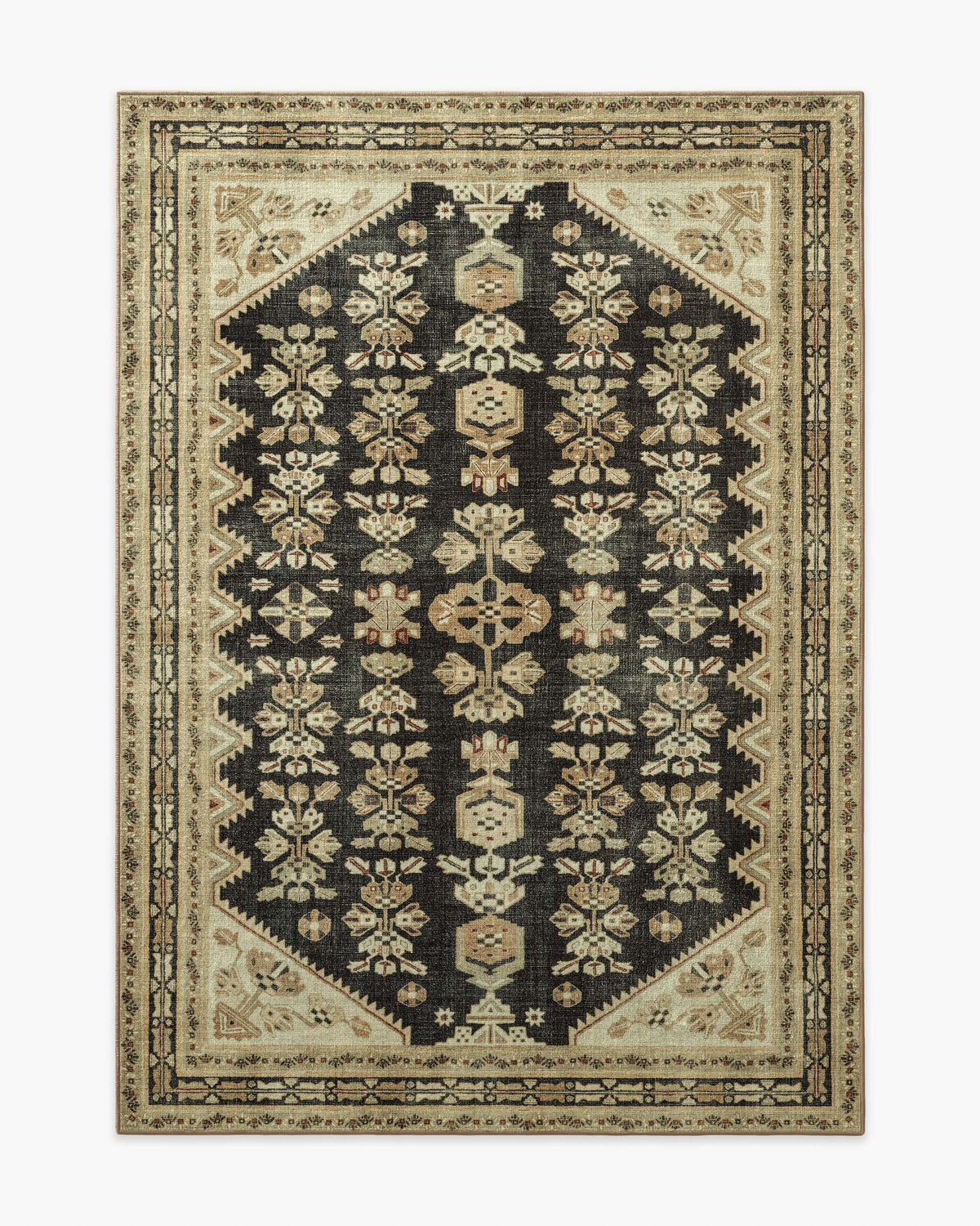 Pradera — Halı, Taba Soft Siyah, AREA, beyaz zemin, 5x7