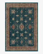 Verena — Halı, Turkuaz Mavi, AREA, beyaz zemin, 6x9
