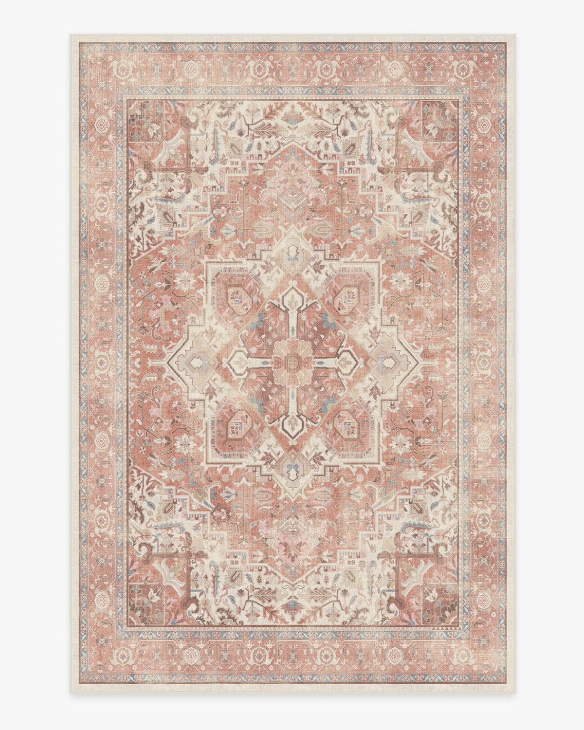 Kamran — Halı, Gül, AREA, beyaz zemin, 6x9