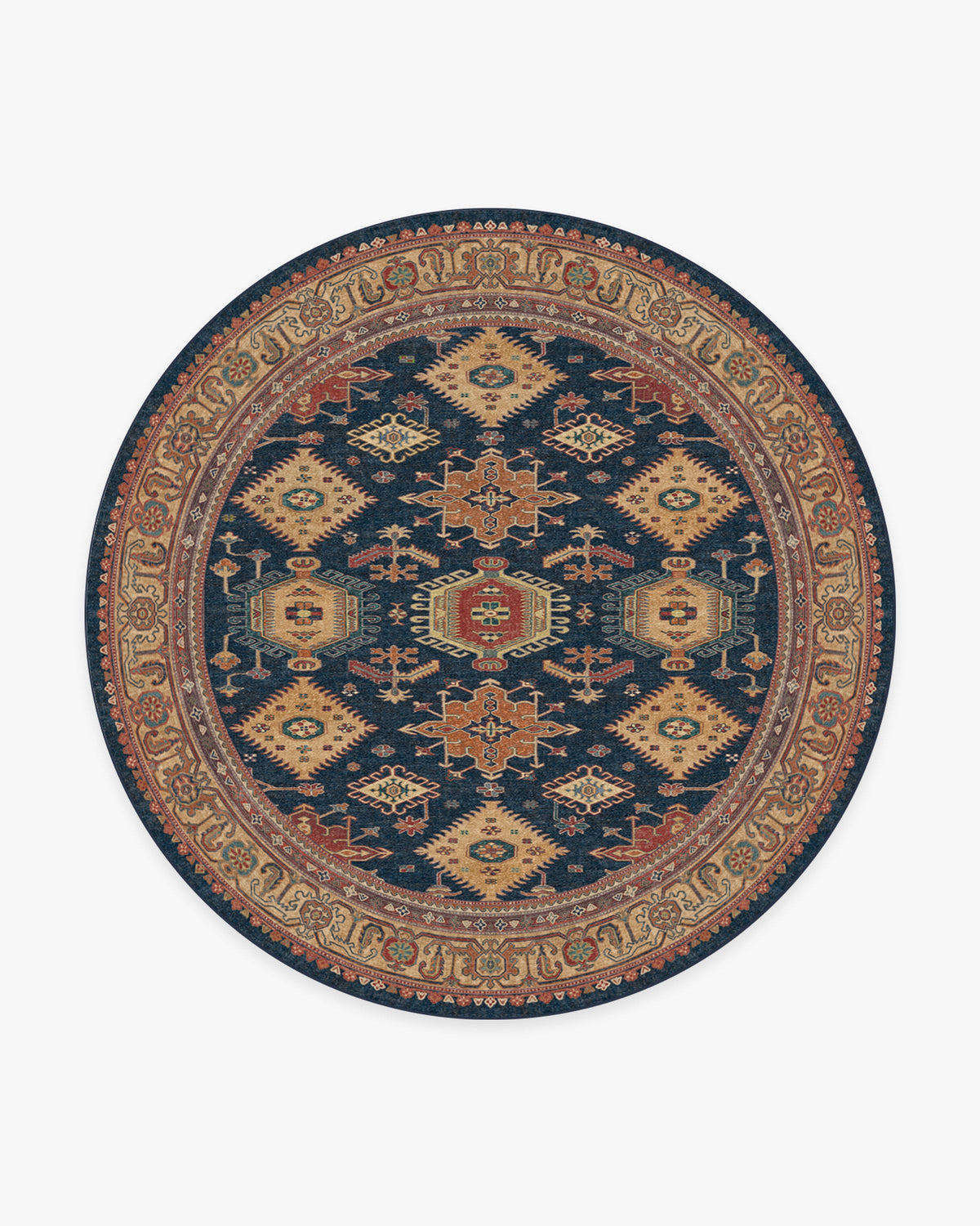 Cambria — Halı, Safir, ROUND, beyaz zemin, 8R