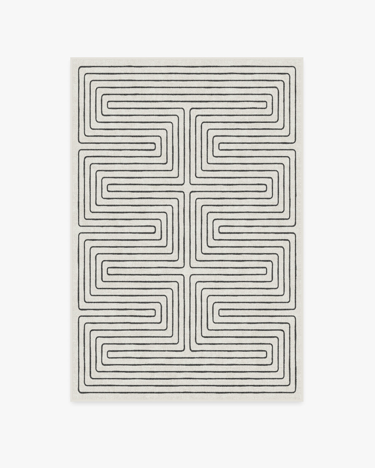 Labyrinth — Halı, Siyah Fildişi, AREA, beyaz zemin, 4x6