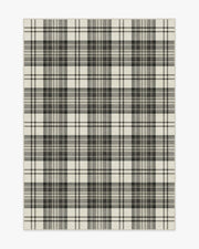 Dress Stewart Tartan — Halı, Siyah Fildişi, AREA, beyaz zemin, 5x7