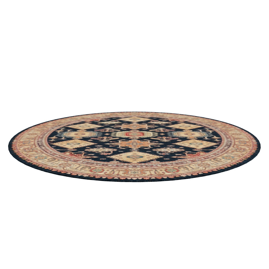 Cambria — Halı, Safir, ROUND, beyaz zemin, 6R