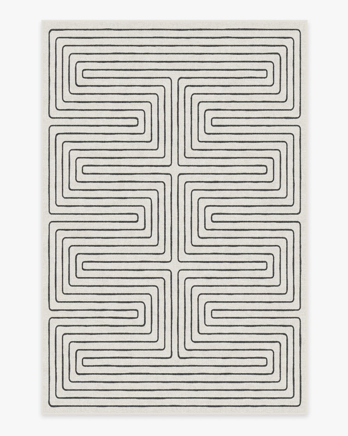 Labyrinth — Halı, Siyah Fildişi, AREA, beyaz zemin, 6x9