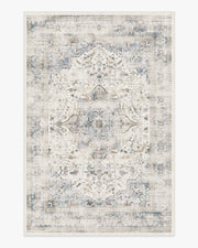 Sarrah — Halı, Quartz Mavi, AREA, beyaz zemin, 6x9