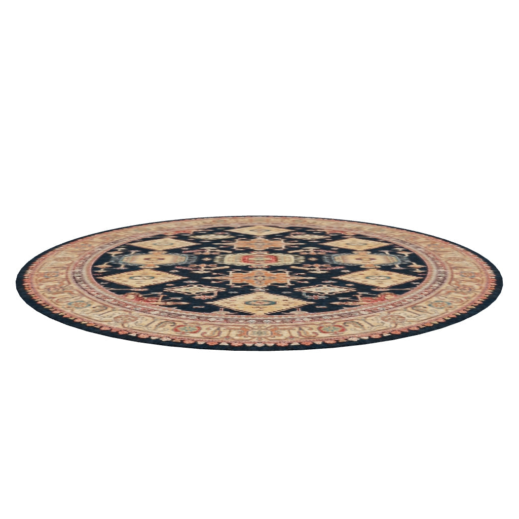 Cambria — Halı, Safir, ROUND, beyaz zemin, 8R
