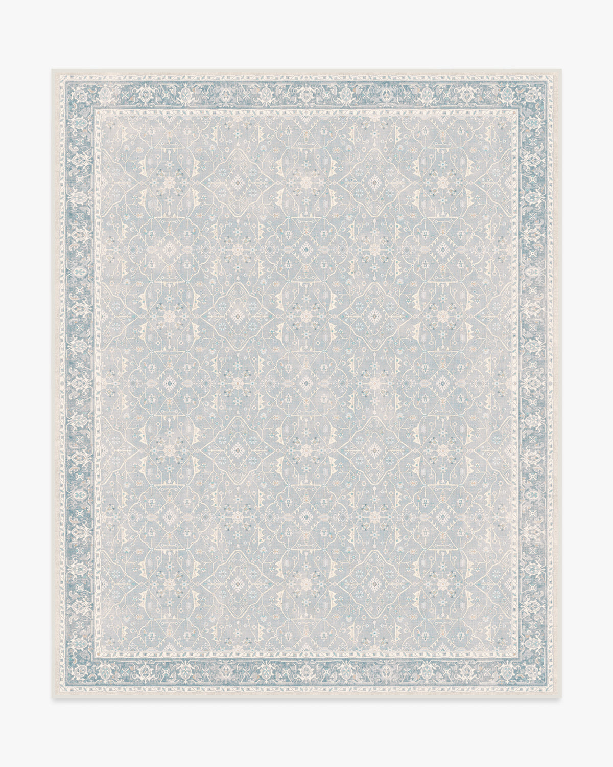 Celestine — Halı, Yumuşak Mavi, AREA, beyaz zemin, 8x10