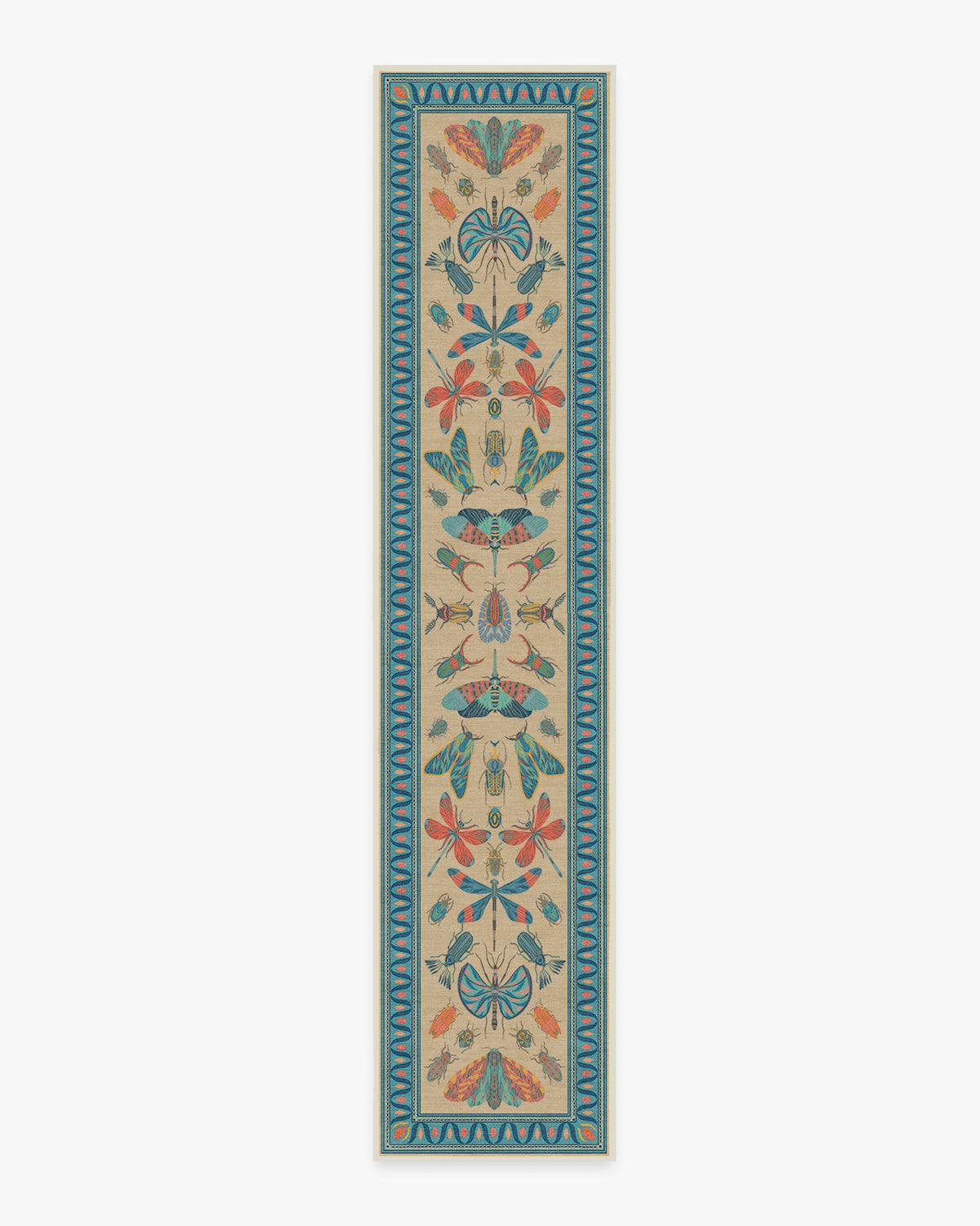 Flutterby — Halı, Çok Renkli, RUNNER, beyaz zemin, 2x12