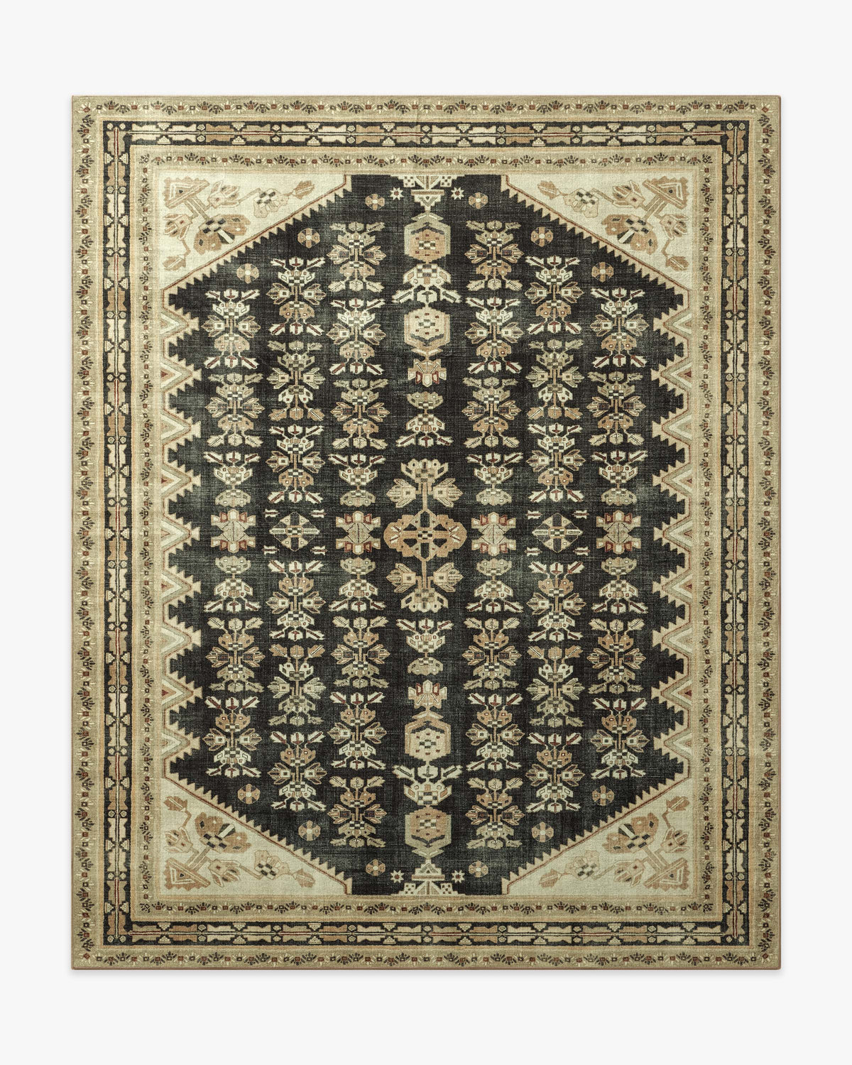 Pradera — Halı, Taba Soft Siyah, AREA, beyaz zemin, 8x10