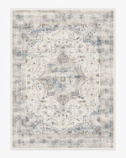 Sarrah — Halı, Quartz Mavi, AREA, beyaz zemin, 9x12