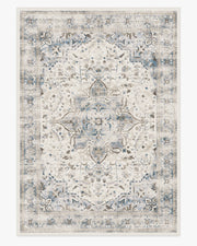 Sarrah — Halı, Quartz Mavi, AREA, beyaz zemin, 10x14