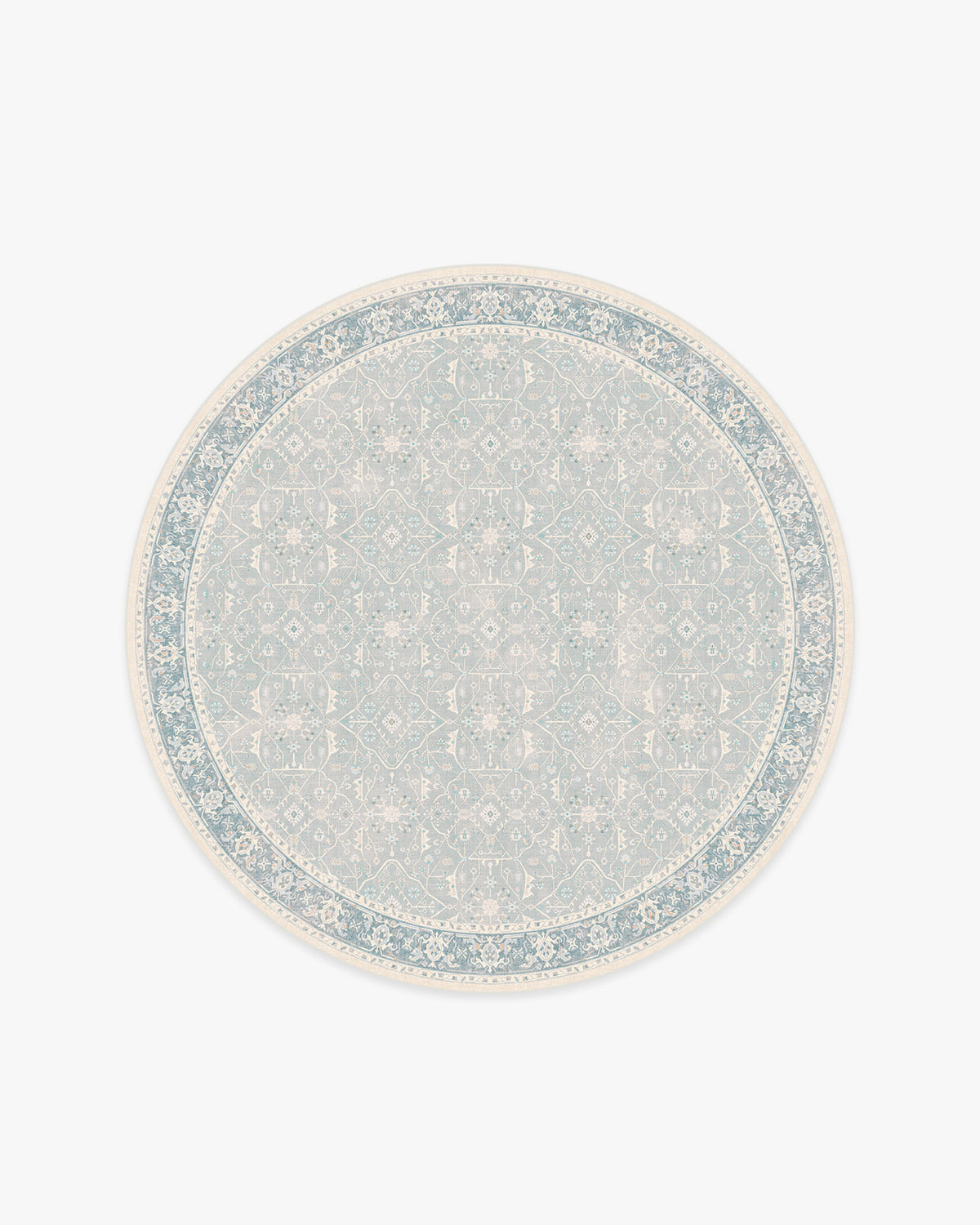Celestine — Halı, Yumuşak Mavi, ROUND, beyaz zemin, 6R