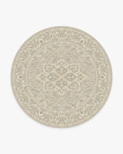 Hendesi Heriz — Halı, Krem, ROUND, beyaz zemin, 8R