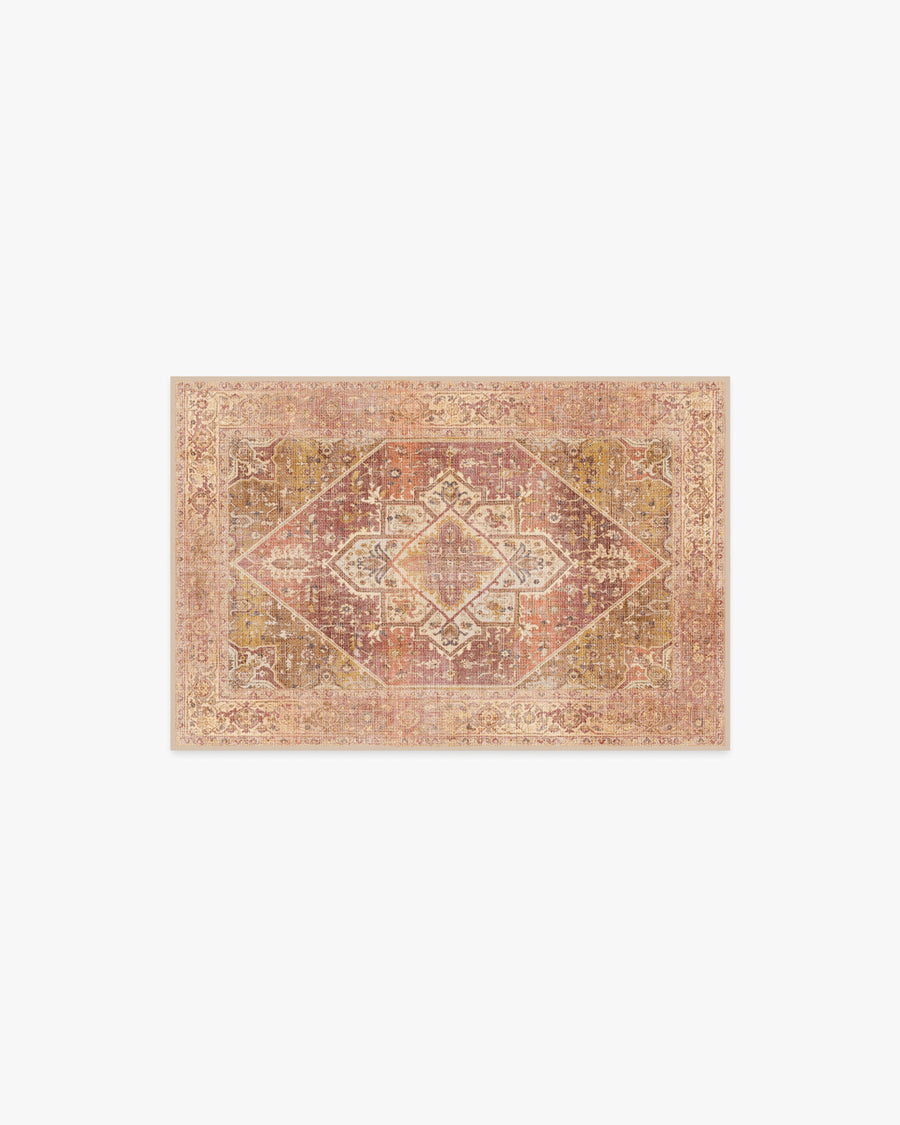 Santiago — Halı, Mercan Altın, AREA, beyaz zemin, 2x3